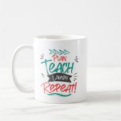 プラン笑教えい繰り返しかわいい先生ギフト コーヒーマグカップ (左)