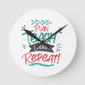 プラン笑教えい繰り返しかわいい先生ギフト ラウンド壁時計 (正面)