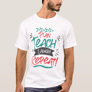 プラン笑教えい繰り返しかわいい先生ギフト Tシャツ