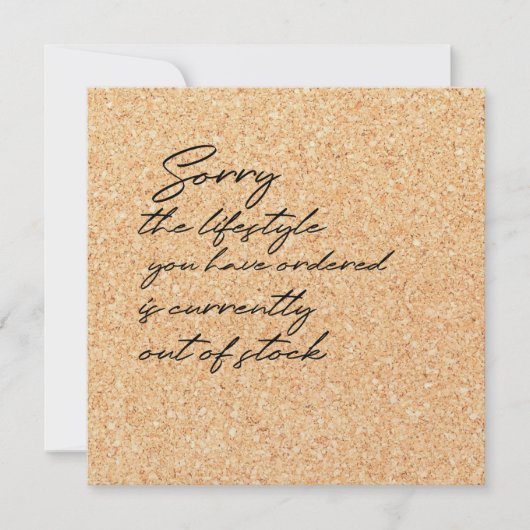 プランBとは5.25 x 5.25カード 招待状 (正面)