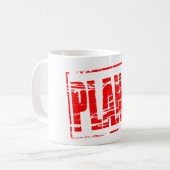 「プランB」ゴム印効果 コーヒーマグカップ (正面左)