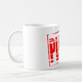 「プランB」ゴム印効果 コーヒーマグカップ (左)