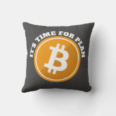 プランB – ビットコイン・アイコン暗号通貨の時間だ クッション (裏面)