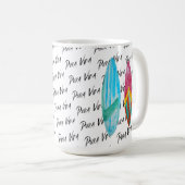 プラヴィダウォーターカラーサーフボードコスタリカ コーヒーマグカップ (正面右)