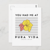 『プラヴィダコスタリカハイビスカスはがき』 ポストカード (正面/裏面)