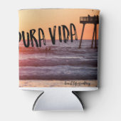 プラヴィダ海ビーチサンセットフォトカン 缶クーラー (正面)