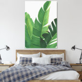 プラヴィダ – トロピカルア葉イズ キャンバスプリント (インサイチュ (寝室))