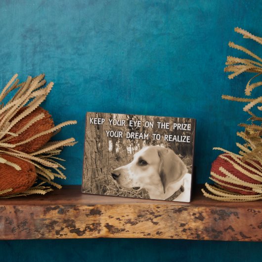 プラークが犬のポーサイティブであることを実現する夢 フォトプラーク (側面)