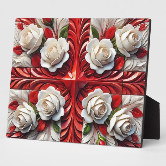 プラークと英語バラデザイン フォトプラーク (側面)