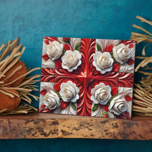 プラークと英語バラデザイン フォトプラーク (側面)