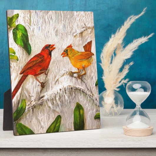 プラーク色彩の鮮やか(鳥)ショウジョウコウカンチョウ鳥 フォトプラーク (側面)