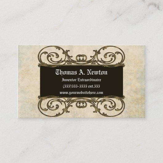 プラーク華美ヴィンテージゴシックスチームパンクビジネスカード 名刺 (正面)