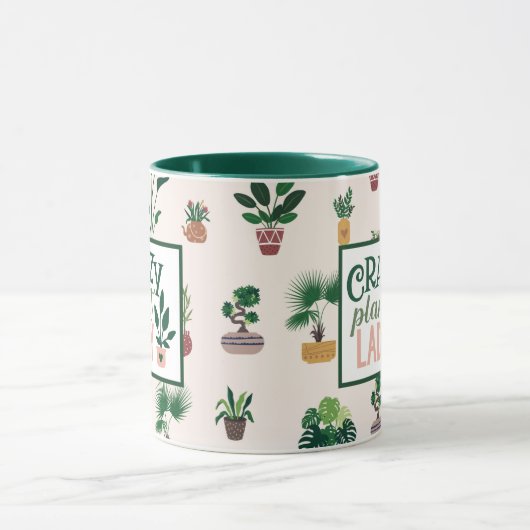 プラ熱狂するントレディおもしろいーコーヒーマグ マグカップ (中央)