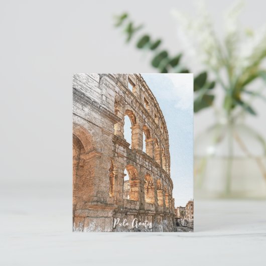 プラ素晴らしクロアチアシティランドマークトラベル ポストカード (スタンド正面)