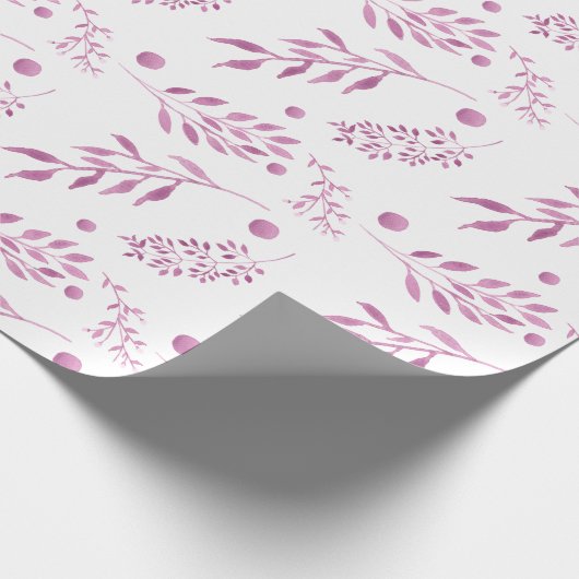 プリっとした紫の葉の結婚式ラッピングペーパー ラッピングペーパー (角)