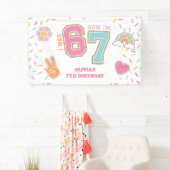 プリっぴいパッチ 私は6歳 7歳になりました 7歳の誕生日 横断幕 (インサイチュ)