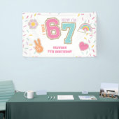 プリっぴいパッチ 私は6歳 7歳になりました 7歳の誕生日 横断幕 (トレードショー)