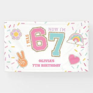プリっぴいパッチ 私は6歳 7歳になりました 7歳の誕生日 横断幕