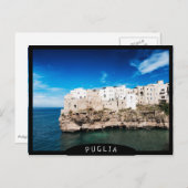 プリアの崖の上にポリニャーマーレの家 ポストカード (正面/裏面)