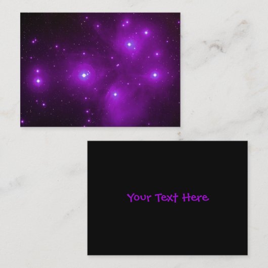 プリアデス・イン・パープル宇宙・アート 名刺 (正面/裏面)