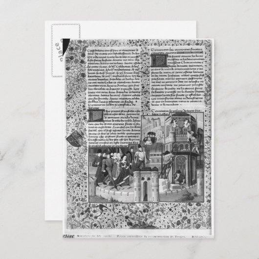 プリアモスはトロイアの再建を見ていた ポストカード (正面/裏面)