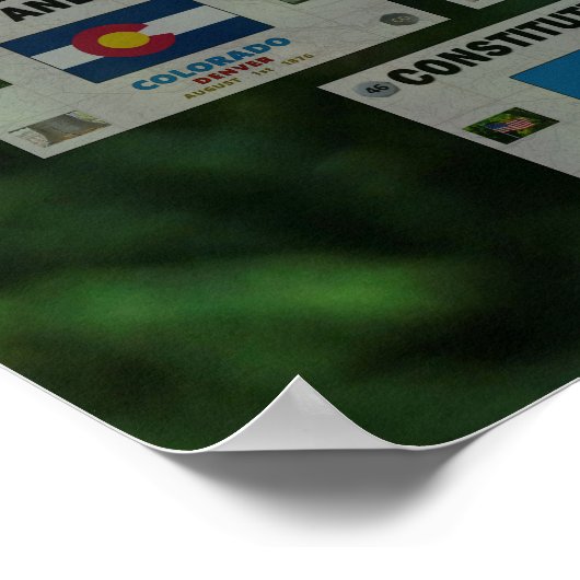 プリアンブル完全性旗 – 米国憲法ポスター ポスター (角)