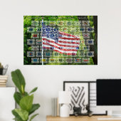 プリアンブル完全性旗 – 米国憲法ポスター ポスター (ホームオフィス)