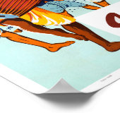 プリインディアヴィンテージ旅行ポスター復元 ポスター (角)