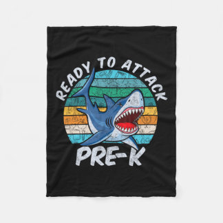 プリクシャークを攻撃する準備ができて幼稚園の初日 フリースブランケット