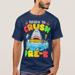 プリクシャーク新学期ボーイズGirを粉砕する準備 Tシャツ