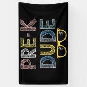 プリクドゥード新学期プリスクールの初日 横断幕 (縦)