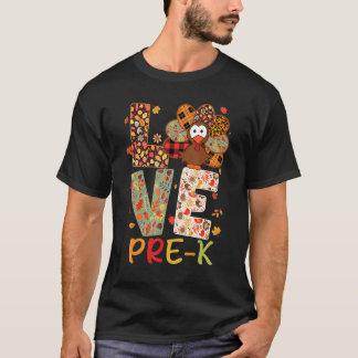 プリケー ターキーレオパード ハッピー感謝祭 プリケー Tシャツ