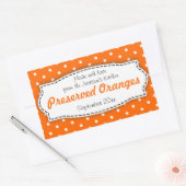 プリザーブドオレンジのジャム食品ラベルのシール 長方形シール (封筒)