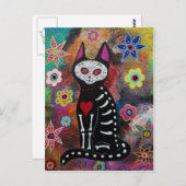 プリザールによるエル絵画ガトの死の日 ポストカード (正面/裏面)