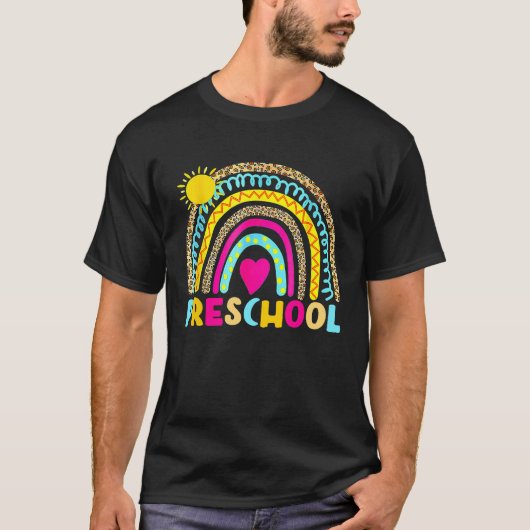 プリショールレインボー新学期先生ガールズボーイ Tシャツ (正面)
