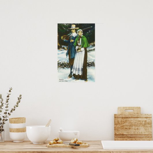 プリシラとジョン・アルデンのシーン ポスター (キッチン)