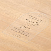 プリシラクラシック結婚式招待状 アクリル招待状 (レイダウン)