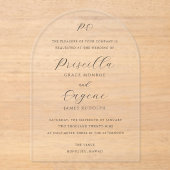 プリシラクラシック結婚式招待状 アクリル招待状 (正面)