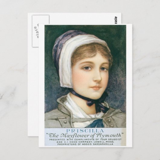 プリシラザメイフラワーオブプリマス ポストカード (正面/裏面)