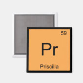 プリシラ名化学元素周期表 マグネット (正面/裏面)