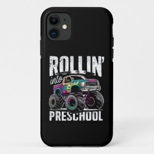 プリスクールに突入するモンスタートラック バックトゥスクール iPhone 11 ケース