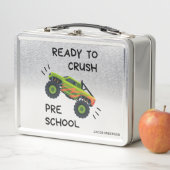 プリスクールのモンスタートラックを粉砕する準備ができている メタルランチボックス (インサイチュ)