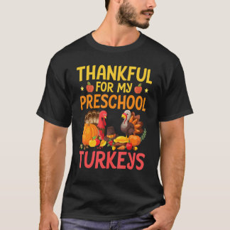 プリスクールの七面鳥に感謝の先生 ハッピー・サンクスギビング Tシャツ