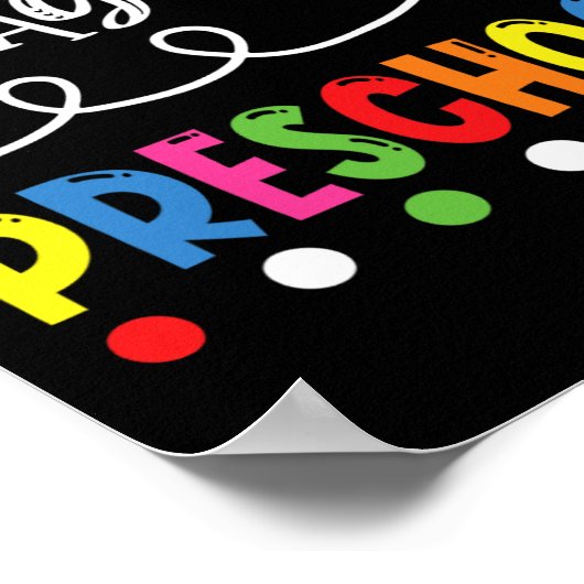 プリスクールの初日新学期先生スタッド ポスター (角)