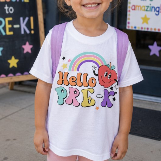 プリスクールの初日 レインボー Tシャツ