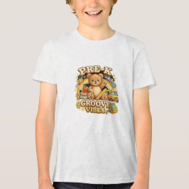 プリスクールグルービーなビブスレトロデザイン トライブレンドＴシャツ