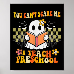 プリスクールゴーストハロウィンTシャツ先生 ポスター