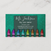 プリスクール先生グリッターレインボークレヨン 名刺 (裏面)