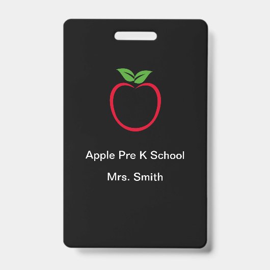 プリスクール先生テンプレート バッジ (表面)