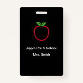 プリスクール先生テンプレート バッジ (正面)